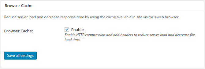 Browser Cache aktivieren