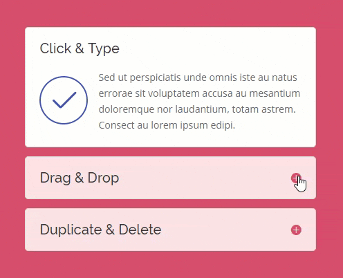 click and type