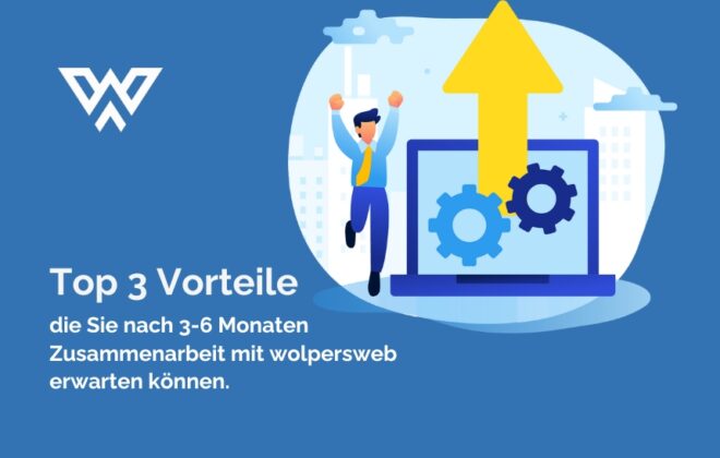 Top 3 Ergebnisse, die Sie nach 3-6 Monaten Zusammenarbeit mit wolpersweb erwarten können.