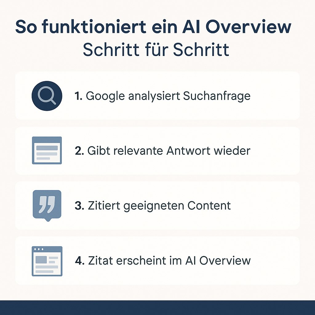 So funktioniert ein AI Overview - Schritt für Schritt