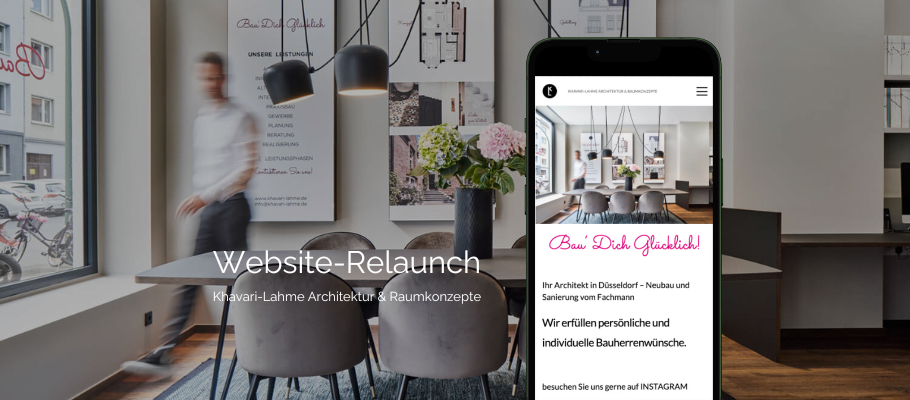 Website Relaunch der Kunde Khavari Lahme Architektur und Raumkonzepte
