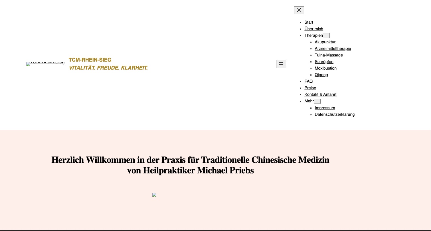 Vorher: alte Website 
