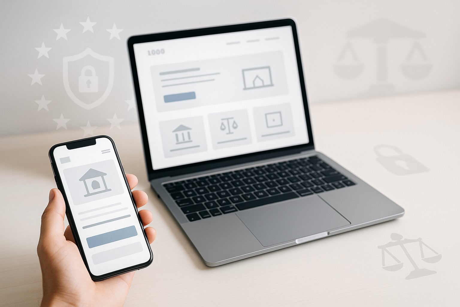 Kanzlei-Website auf Smartphone und Laptop – nutzerzentriert, sicher und DSGVO-konform
