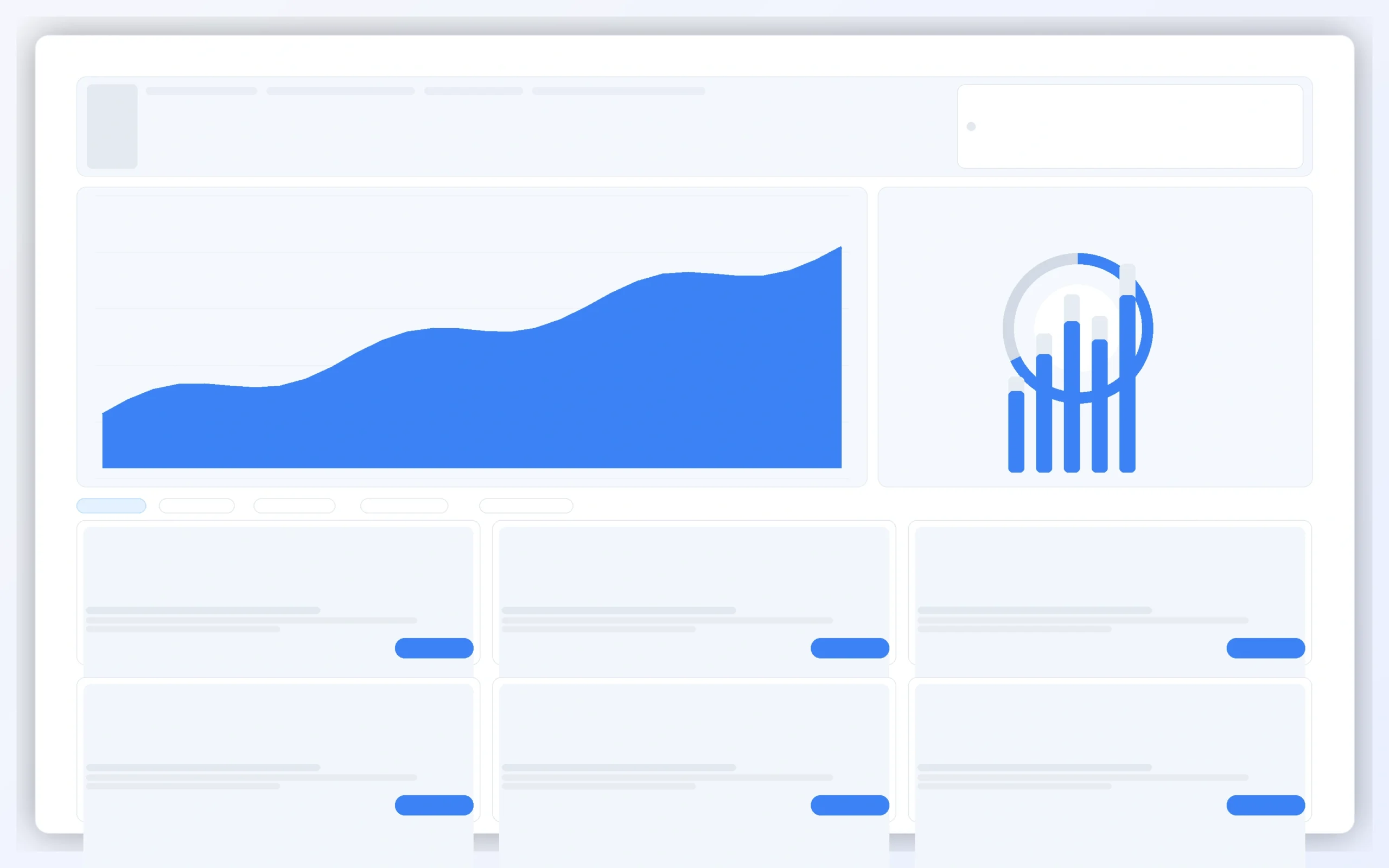 Wireframe: klare Navigation, Suche, Filter und Karten mit Call-to-Action